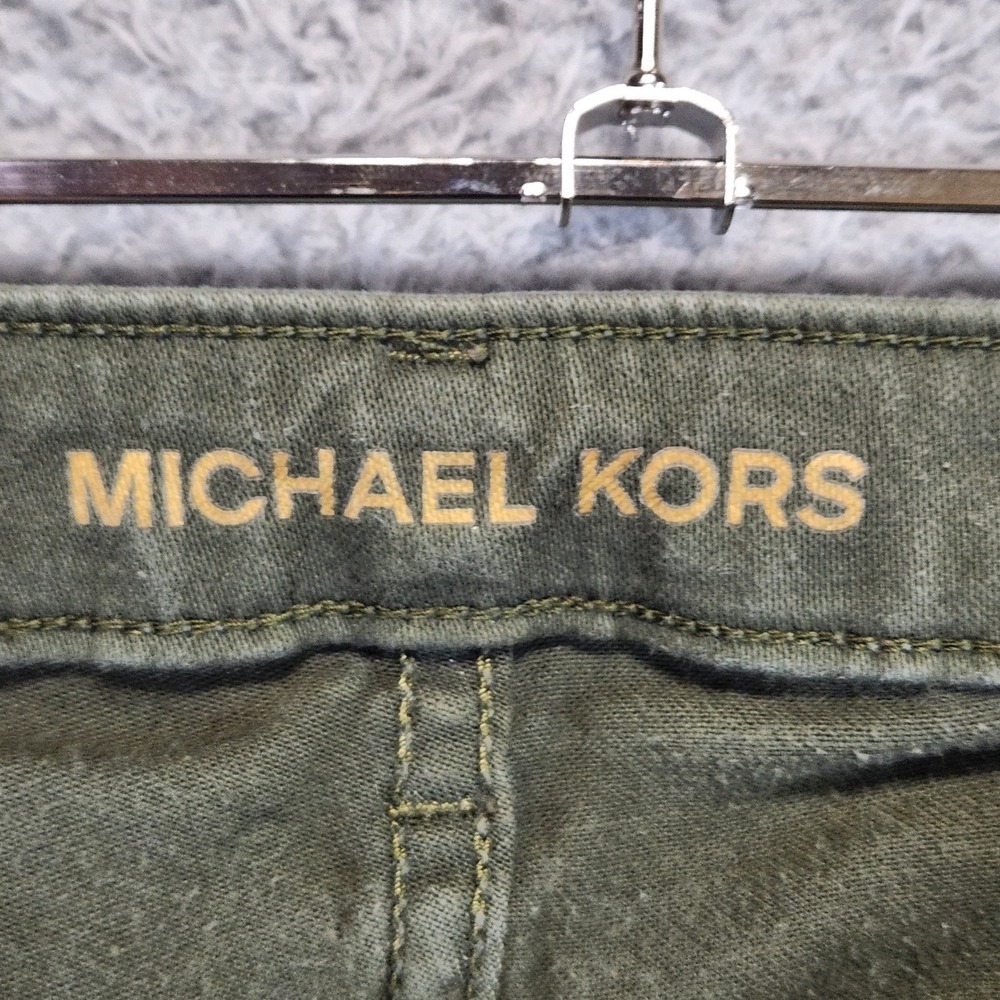 Michael Kors‎ Izzy Skinny Jeans Womens 10 (Fits 33x28.5) Mid Rise Olive green - Picture 8 of 9